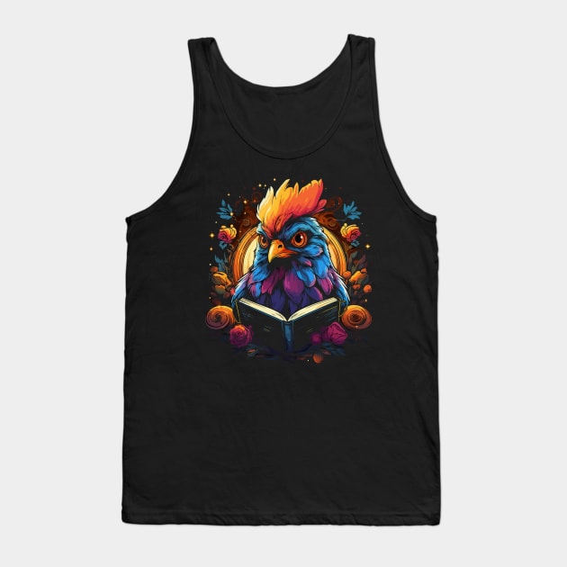 Chicken Reads Book Tank Top by JH Mart